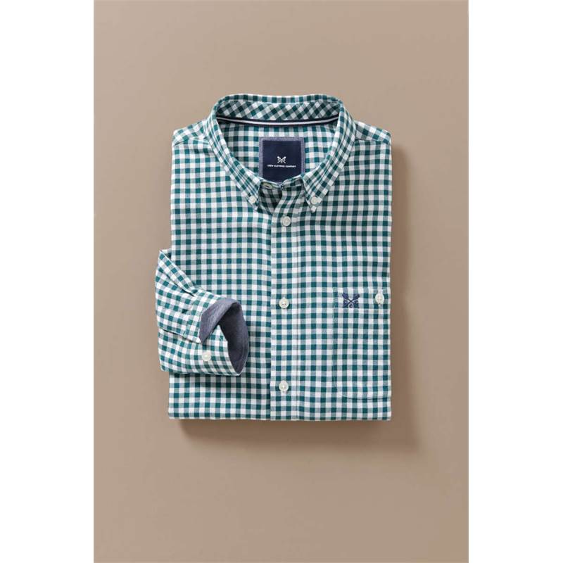 Crew Clothing Mens Long Sleeve Slim Fit Gingham Flannel Shirt-1